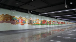 上海轨道交通「国风」艺术装置 in 上海静安寺地铁站